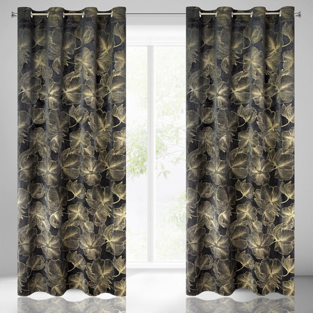 ZASŁONA GOTOWA STELLA 140 X 250 CM CZARNY