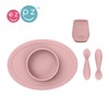 EZPZ Komplet pierwszych naczyń silikonowych First Foods Set pastelowy róż
