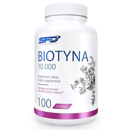 SFD Biotyna 10 000 na wsparcie skóry, włosów i paznokcie 100 tabl.