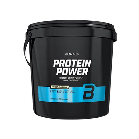 BioTech USA Protein Powder odżywka białkowa izolat + kazeina + koncentrat 4kg smak wanilia