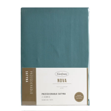 Prześcieradło z gumką, Nova3 180 x 200 x 30 cm, Turkusowy