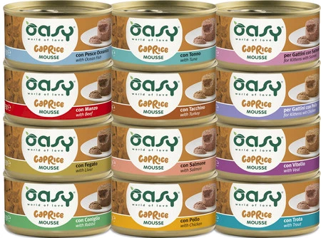 OASY Cat Caprice Mousse Kot Salmon Łosoś 85g