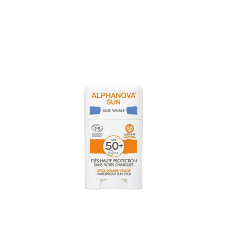 Alphanova Sun Bio, Krem z filtrem w sztyfcie, SPF50+, Blue Whale, 12 g