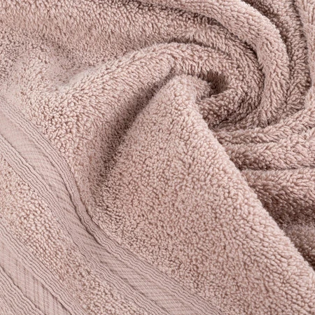 Ręcznik z ozdobną bordiurą w pasy szerokość: 70 cm, długość: 140 cm, kolor: kremowy