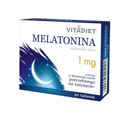 Melatonina 1 mg, 90 tabletek