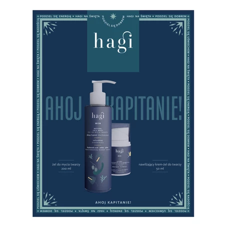 Hagi - Xmas Zestaw Ahoj Kapitanie Żel do mycia twarzy 200ml+Krem-żel nawilżajacy 50ml