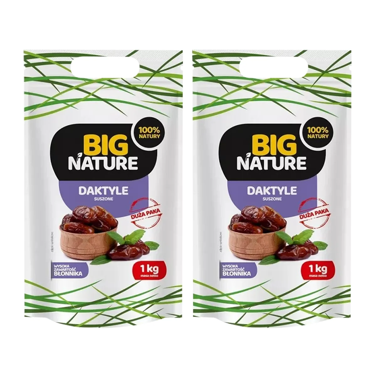 Zestaw 2x Big Nature Daktyle suszone 1 kg - Nabea.pl