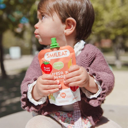 Smileat, BIO Mus z truskawkami i bananem 6m+, 100g