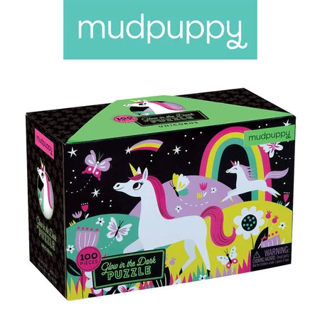 Mudpuppy Puzzle świecące w ciemności Jednorożce 100 elementów 5+