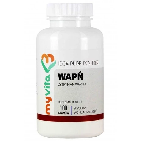 MyVita Wapń w proszku 100g - cytrynian wapnia