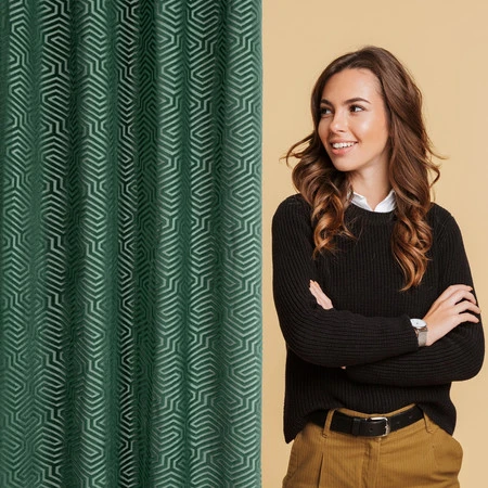 ZASŁONA GOTOWA INGA 140 X 250 CM CIEMNOZIELONY