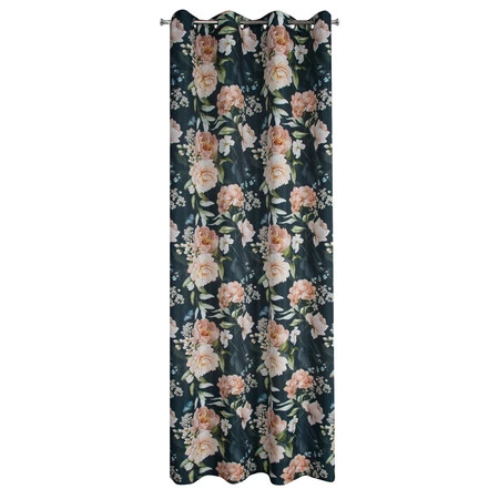 ZASŁONA GOTOWA SALMA 140 X 270 CM CZARNY