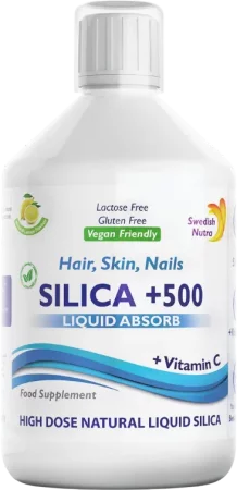 Swedish Nutra Silica 500 mg suplement z krzemem na włosy i paznokcie 500 ml