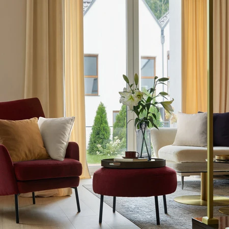 Poszewka Len 43 x 43 cm, Czerwony