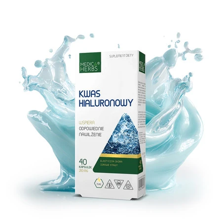 Medica Herbs Kwas Hialuronowy na wsparcie elastyczności skóry 40 kaps.