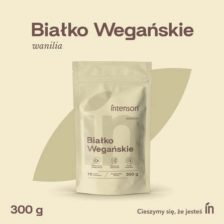 Intenson Białko Wegańskie o smaku waniliowym 300g