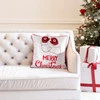 Poszewka świąteczna 45x45 cm – welwetowa ze świątecznym nadrukiem