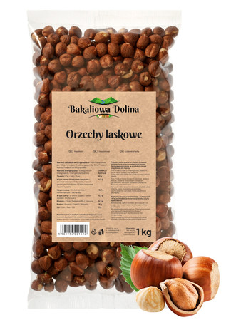 Bakaliowa Dolina Orzechy laskowe 1kg KRÓTKA DATA 2026-10-31