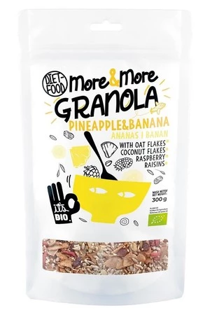 GRANOLA Z ANANASEM I BANANEM BIO 300 g - DIET-FOOD (MORE & MORE)