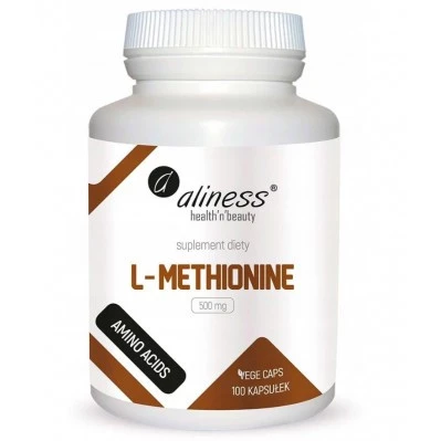 Aliness L-Methionine 500 mg na wsparcie wątroby vege 100 kaps.