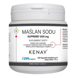 KENAY Maślan sodu SUPREME 1200 mg na wsparcie układu pokarmowego 300 kaps.