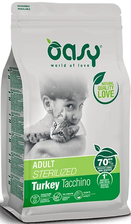 OASY Cat ADULT Sterilized Turkey Indyk 300g