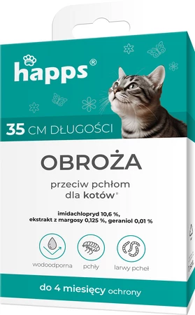 HAPPS - obroża przeciw pchłom dla kotów