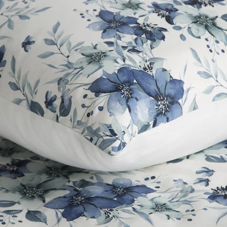 Komplet Pościeli Satynowej Spring 54 220 x 200 cm, Niebieski