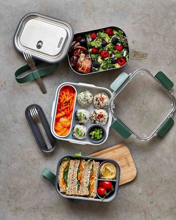 BB - Lunch box kwadratowy, oliwkowy