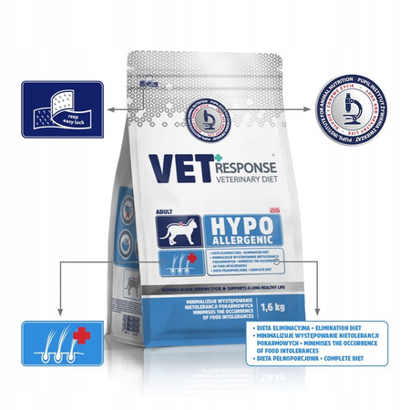Vet Response Hyppoalergenic - Karma Sucha Dla Kota - 1,6kg
