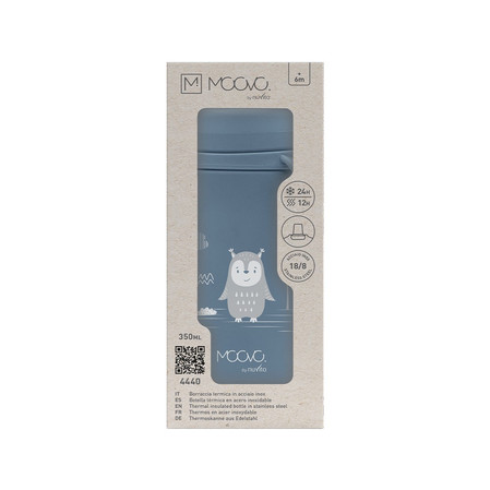 Nuvita, Bidon termiczny z ustnikiem Powder Blue, 350 ml