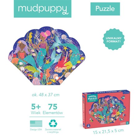 Mudpuppy Puzzle konturowe Zatoczka syren 75 elementów 5+