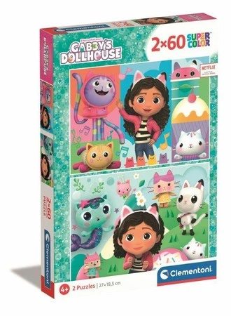 Clementoni Puzzle 2x60el Koci Domek Gabi. Gaby's Dollhouse 24804 p6