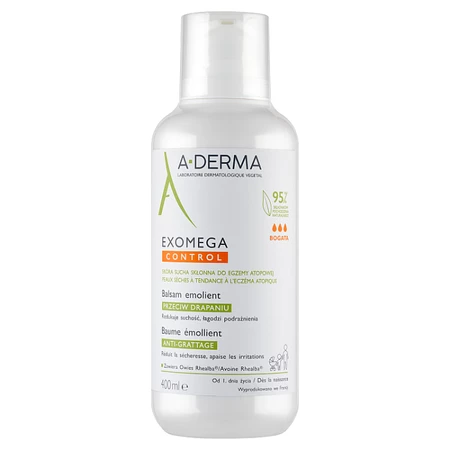 A-Derma Exomega Control Balsam emolient przeciw drapaniu 400 ml