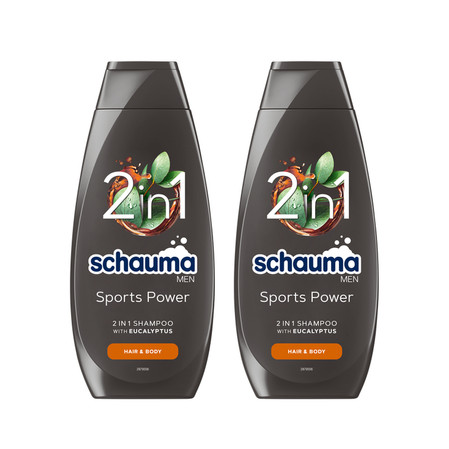 Zestaw: 2x Sports Power Shampoo szampon wzmacniający do mycia włosów i ciała 400ml