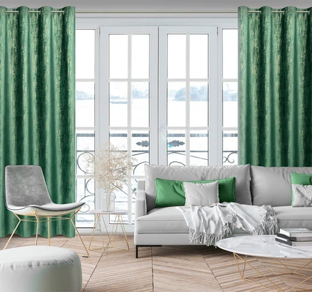 ZASŁONA GOTOWA MARSALA 140 X 250 CM CIEMNOZIELONY