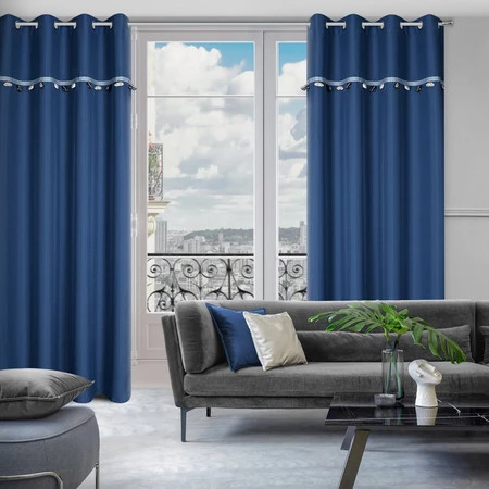 ZASŁONA GOTOWA CAR 2 140 X 250 CM CIEMNONIEBIESKI