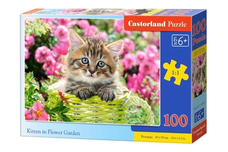 Puzzle 100 Kociaczek w ogrodzie B-111039 -