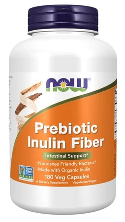 Now Foods Prebiotic Inulin Fiber Perebiotyk 180 kaps.