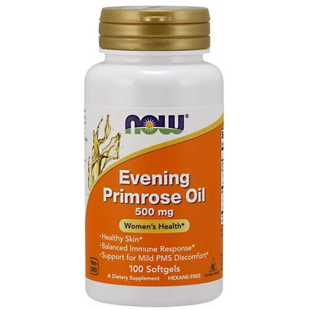Now Foods − Evening Primrose Oil, olej z wiesiołka dwuletniego z GLA − 100 kaps.
