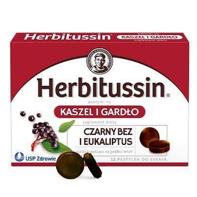 Herbitussin Kaszel i Gardło 12 pastylek do ssania