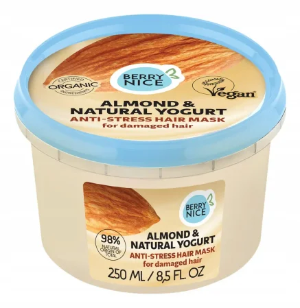 Berry Nice Almond & Natural Yogurt Anti-Stress maska do włosów zniszczonych 250 ml