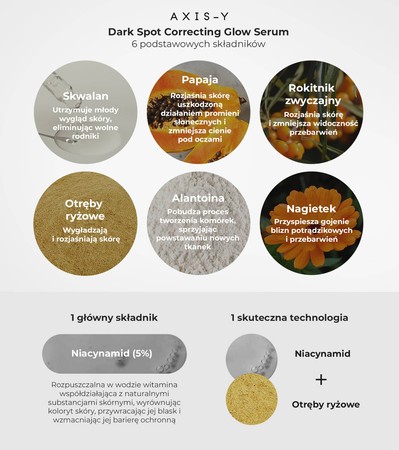 AXIS-Y - Dark Spot Correcting Glow Serum rozjaśniające serum redukujące przebarwienia 50ml