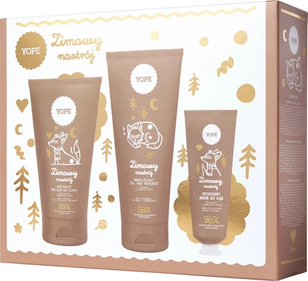 Yope Xmas Zestaw Zimowy Nastrój Blasam do ciała 150ml+Żel pod prysznic 200ml+Krem do rąk 50ml