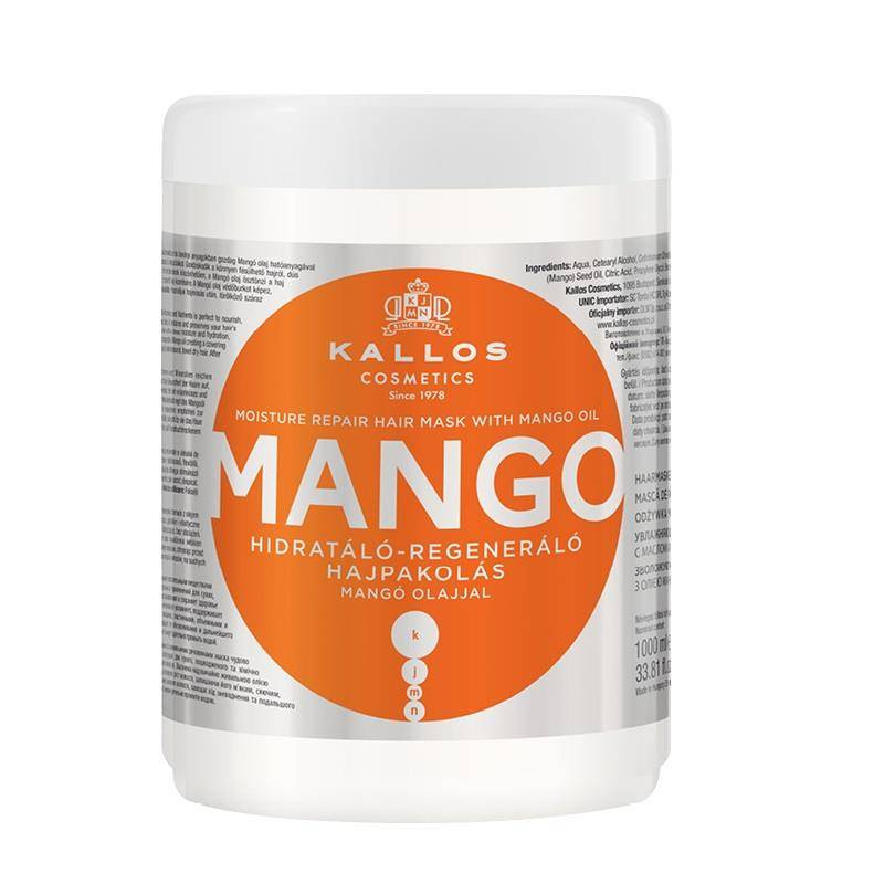 KALLOS KJMN Maska do włosów z olejem mango 1000ml