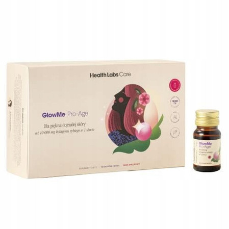 Health Labs Care GlowMe PRO-AGE kolagenowe shoty dla skóry dojrzałej 15 shotów smak malina