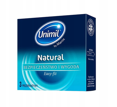 Natural lateksowe prezerwatywy 3szt