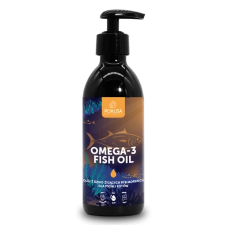 Pokusa Omega-3 Fish Oil Olej dla psa i kota 250ml