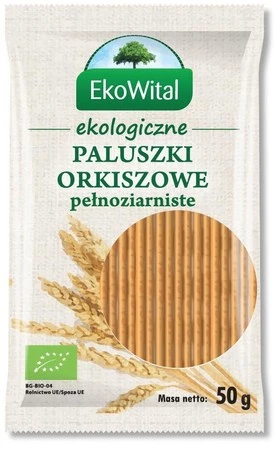 Paluszki orkiszowe pełnoziarniste BIO 50 g