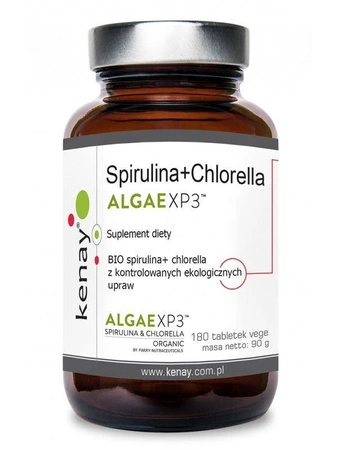 Spirulina + Chlorella ALGAEXP3 (180 tabl.)